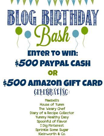Blog Birthday Bash! $500 paypal cash OR Amazon gift card! Click to Enter!