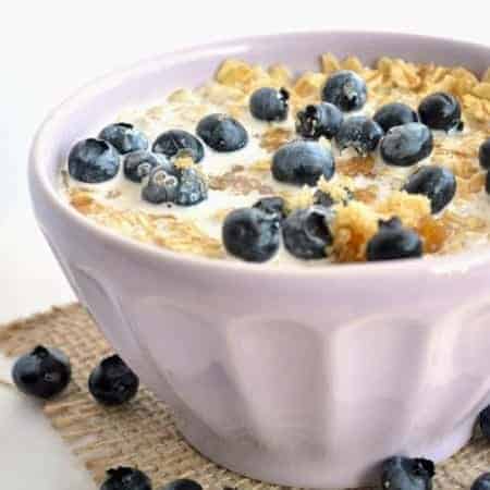 Blueberries & Cream Oatmeal. BEST Breakfast ever!