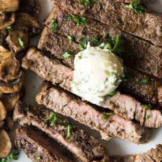 Pan Seared Steak with Garlic Herb Butter