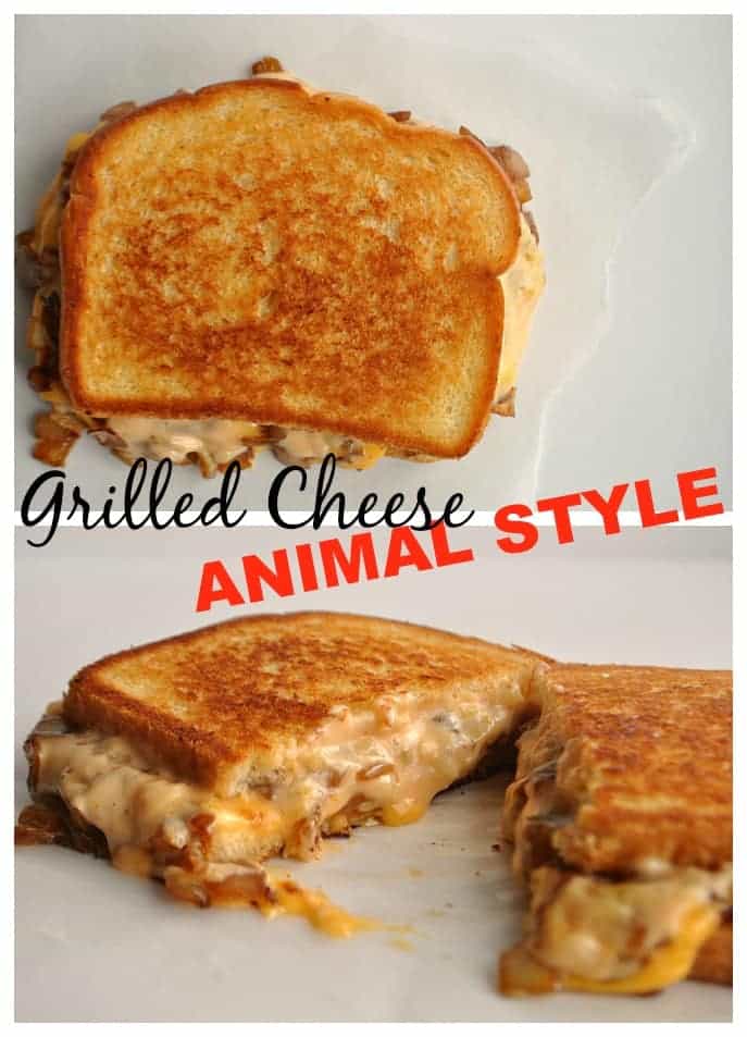 Grilled Cheese Animal Style.  Loaded with grilled onion and special sauce.  Tastes just like In-N-Out!! 