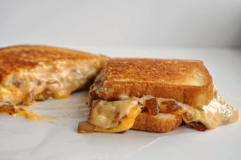 This classic grilled cheese has gone ANIMAL SYLE with grilled onions and a special sauce!  