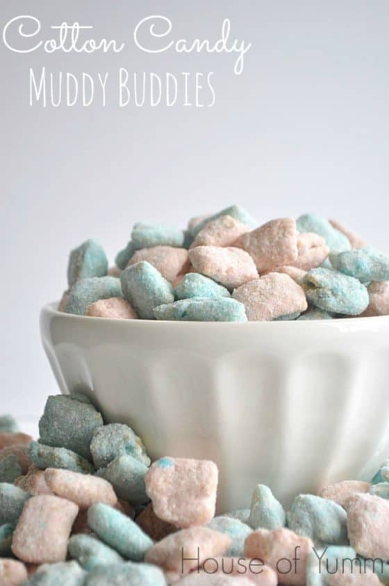 Cotton Candy Muddy Buddies - House of Yumm