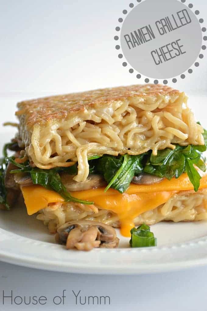 Ramen Grilled Cheese. No bun..just ramen! 