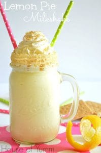 Lemon pie milkshake! Only three ingredients. Simple and so yummy!! #houseofyumm 