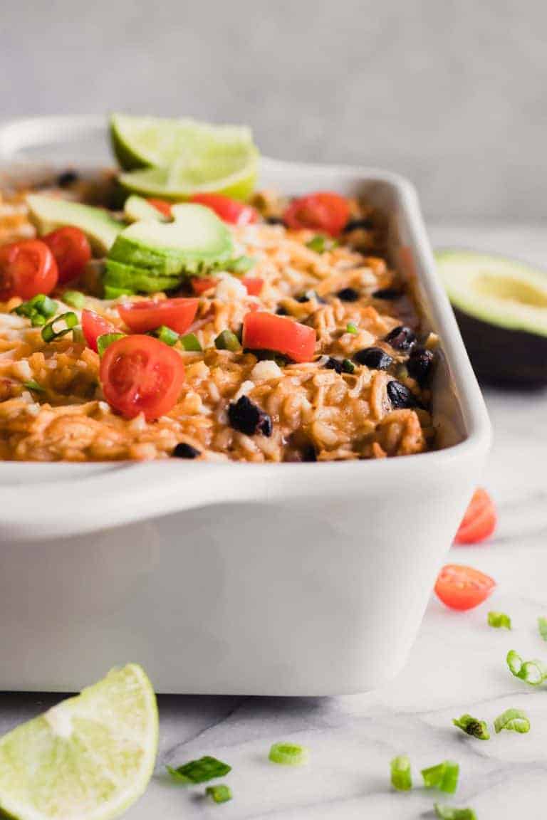 Chicken Enchilada Rice Casserole - House of Yumm