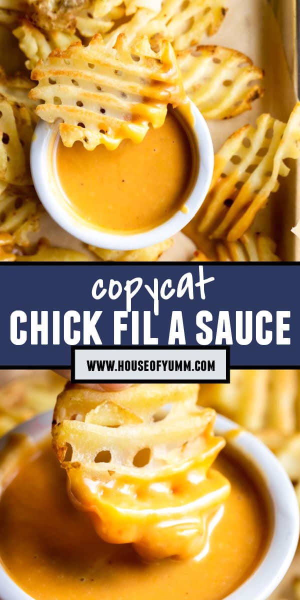 Pinterest collage showing chick fil a sauce.