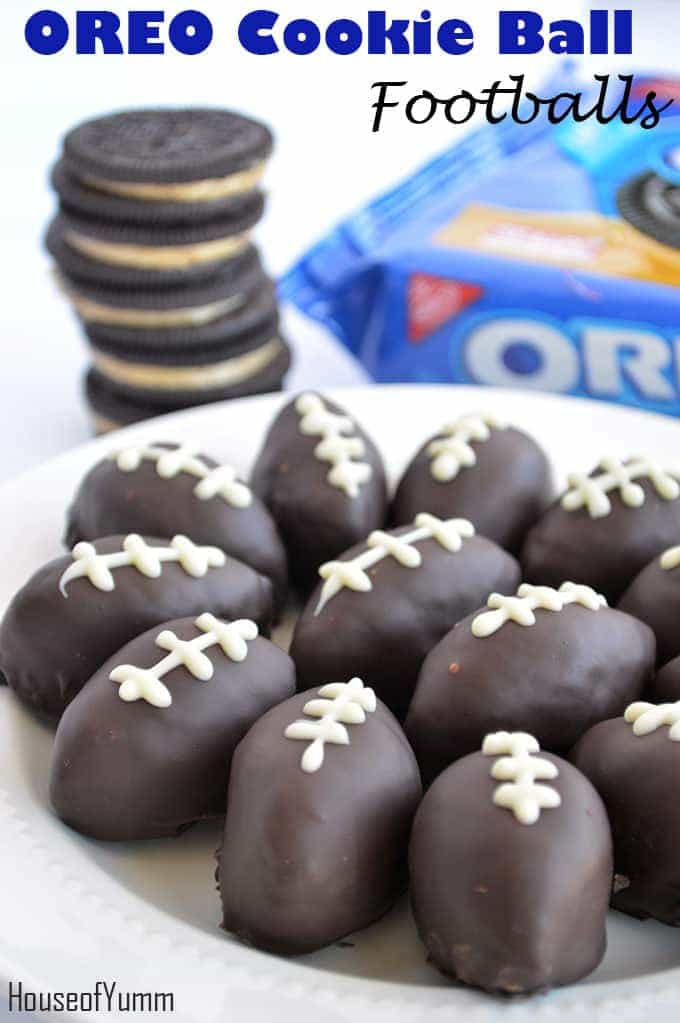 OREO Cookie Ball Footballs!  Get ready for the Big Game with these fun treats! #OREOcookieballs #ad