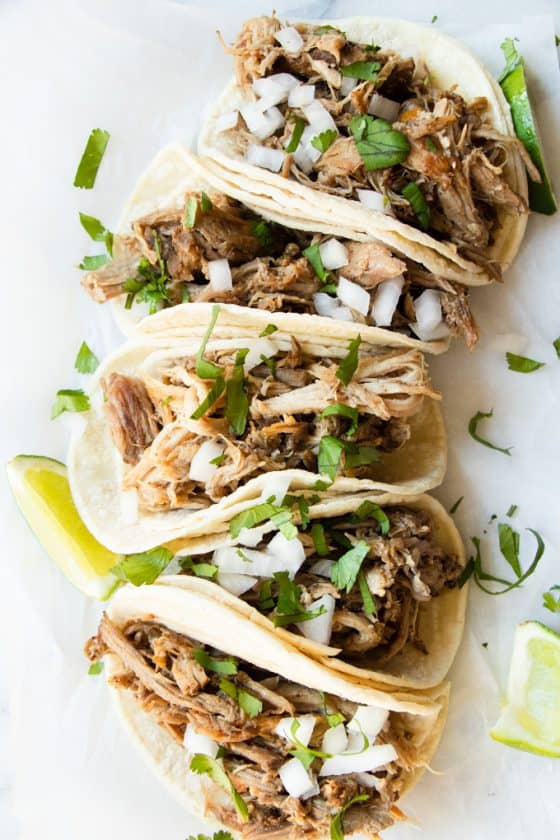 Slow Cooker Pork Carnitas (Perfect for Tacos!) - House of Yumm