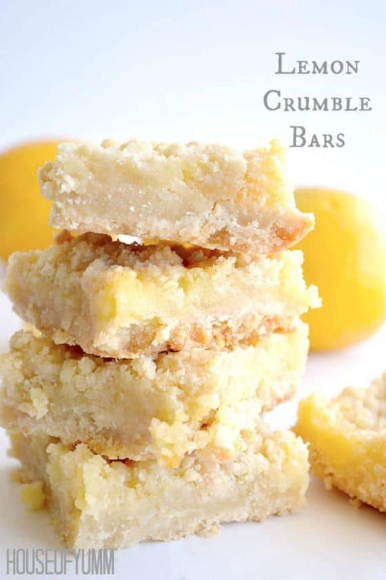 Lemon Crumble Bars House of Yumm