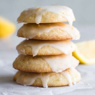 Stack of lemon cookies