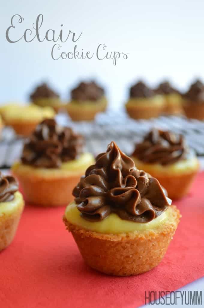 Eclair Sugar Cookie Cups