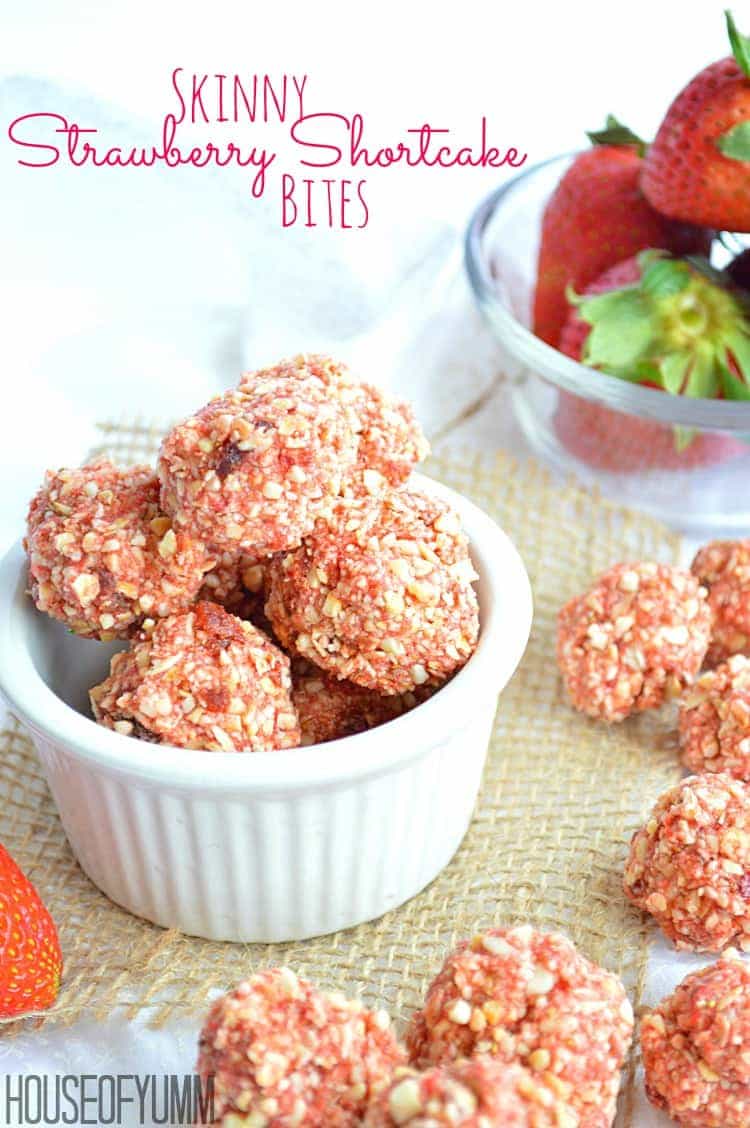 Skinny Strawberry Shortcake Bites