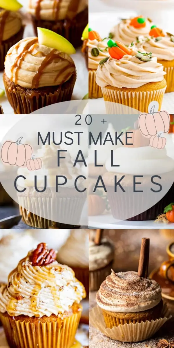 20+ must make fall cupcakes collage image