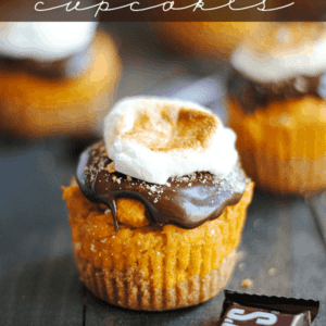 Pumpkin S'mores Cupcakes by Something Swanky.