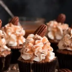 Caramel Pecan Carrot Cupcakes by Garnish and Glaze.