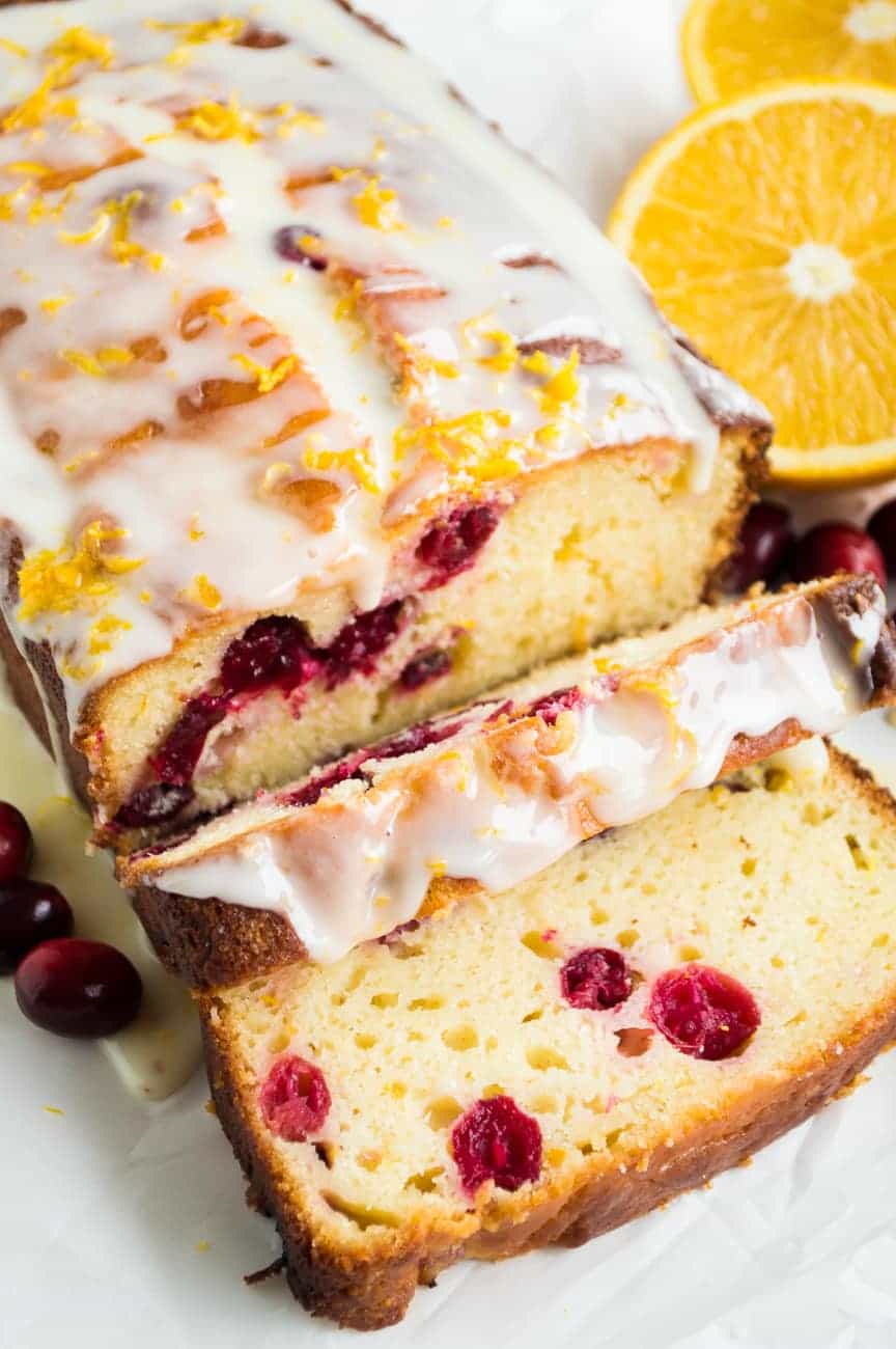 Glazed Cranberry Orange Bread - House of Yumm