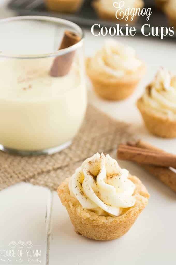 Eggnog Cookie Cups - House of Yumm