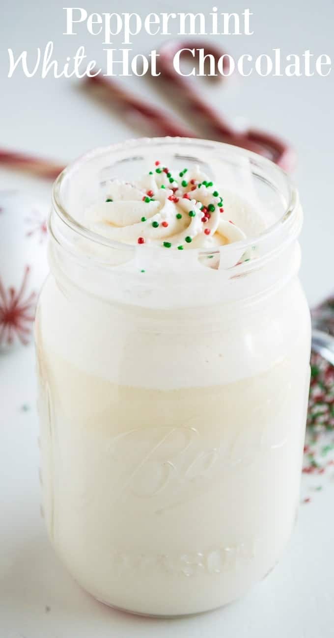 Peppermint White Hot Chocolate House Of Yumm