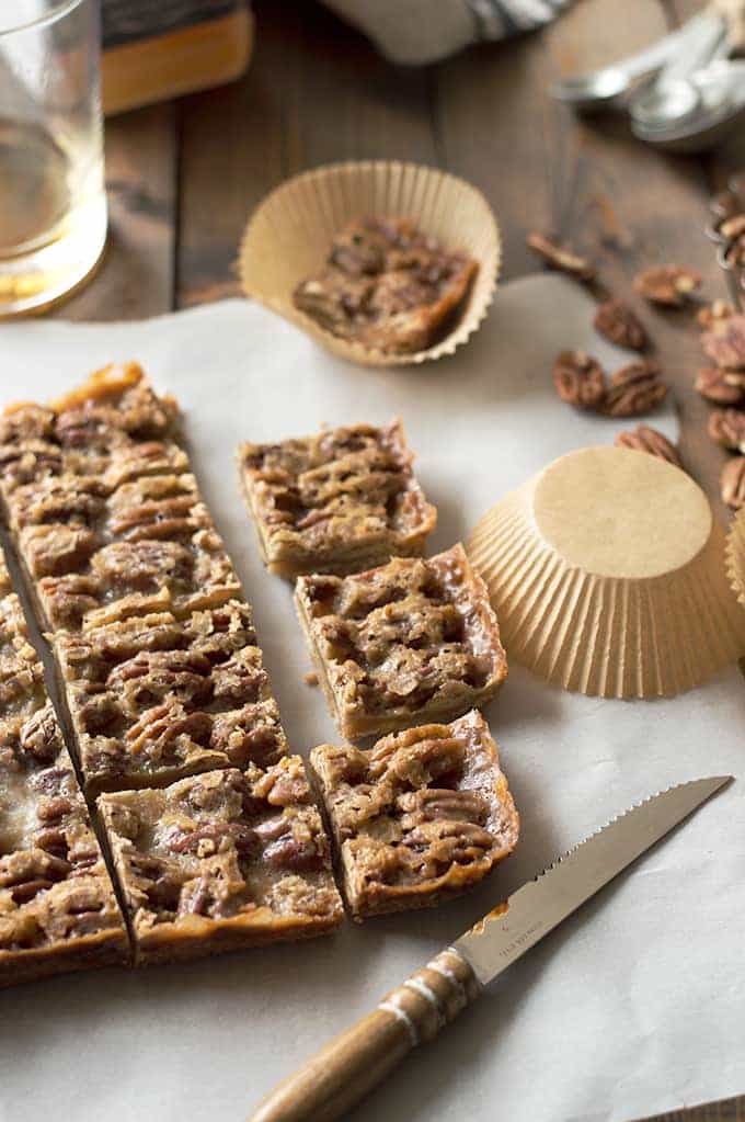 Boozy Pecan Praline Bars - House of Yumm