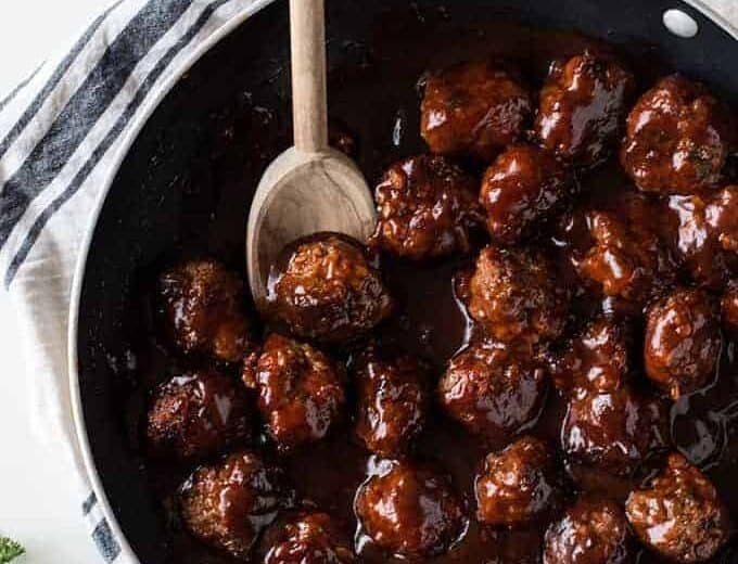 Bacon Bourbon Meatballs House of Yumm