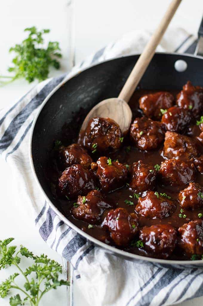 Bacon Bourbon Meatballs - House Of Yumm