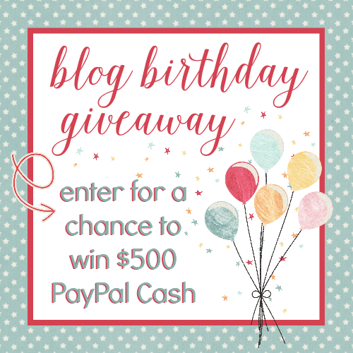 $500 PayPal Cash Blog Birthday Giveaway