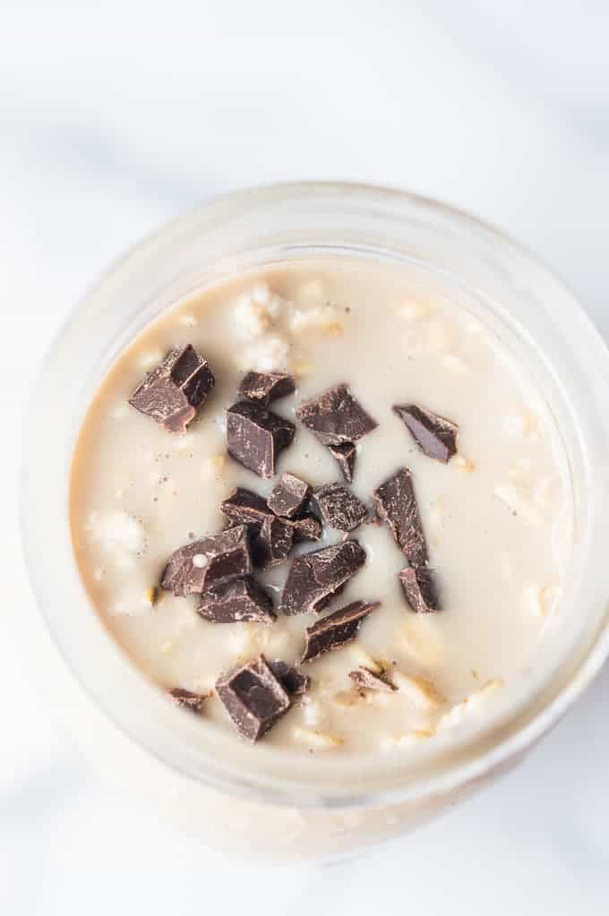 These Mocha Overnight Oats are the perfect combination of coffee and chocolate to get you going in the morning! Best of all, this breakfast can be prepared the night before!