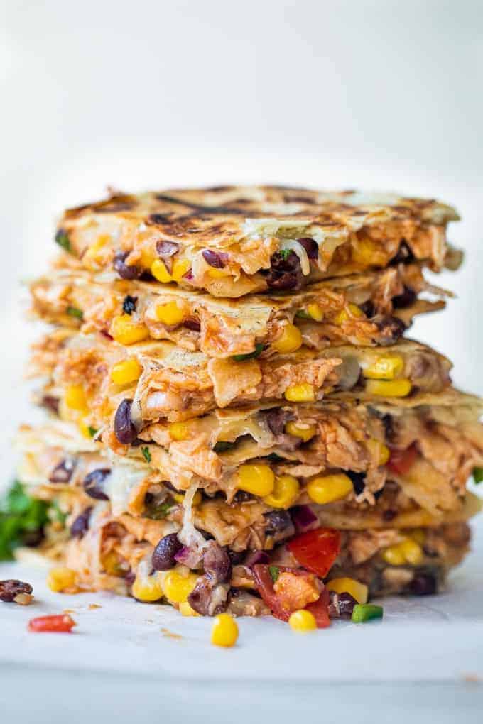 Stacked Texas Cowboy Quesadillas.