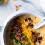 This creamy, comforting beer cheese soup can be done and ready to eat in 30 minutes!