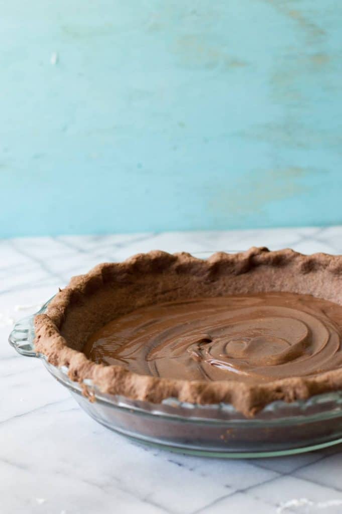 Chocolate Banana Cream Pie. Chocolate pie crust loaded up with layers of chocolate cream, bananas, and vanilla cream. All topped with a thick layer of whipped cream! 