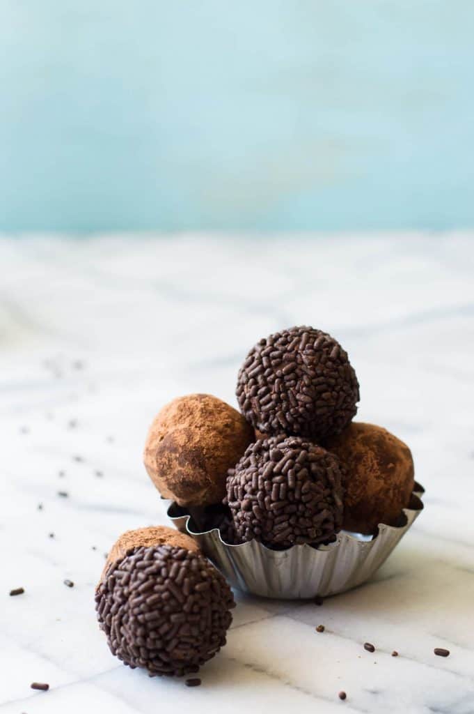 Enjoy the taste of chocolate and bourbon together in these creamy, smooth chocolate bourbon truffles!
