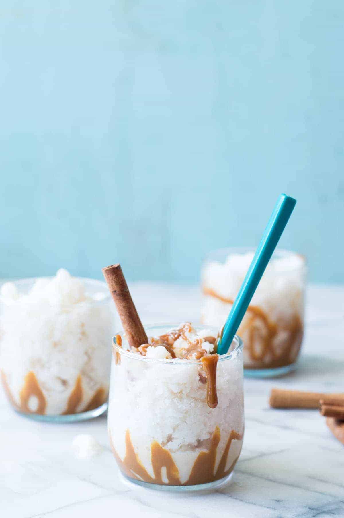 Horchata Granita (with dulce de leche) - House of Yumm