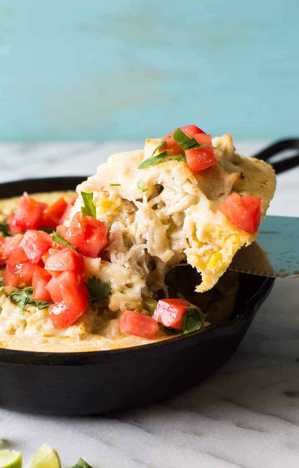 Green Chile Chicken Tamale Pie House of Yumm