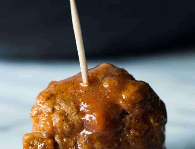 Texas BBQ Brisket Meatballs. Enjoy the flavor of Texas BBQ in these amazingly tender Brisket Meatballs! Simmered in a homemade Texas style BBQ sauce!