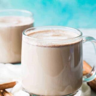 Snickerdoodle Latte. This warm, comforting coffee drink is loaded with cinnamon and hints of brown sugar. Plus it's easily made at home!! No fancy equipment needed! You will be making lattes every day they're so easy!!