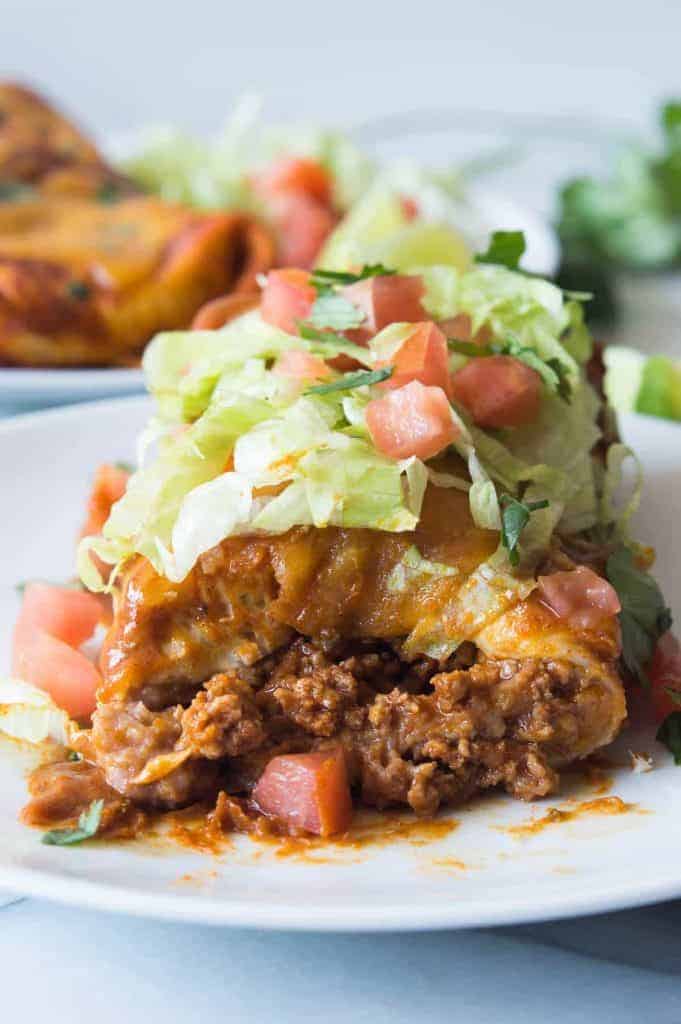 Ground Beef Taco Bake Recipe Smothered Burrito House of Yumm