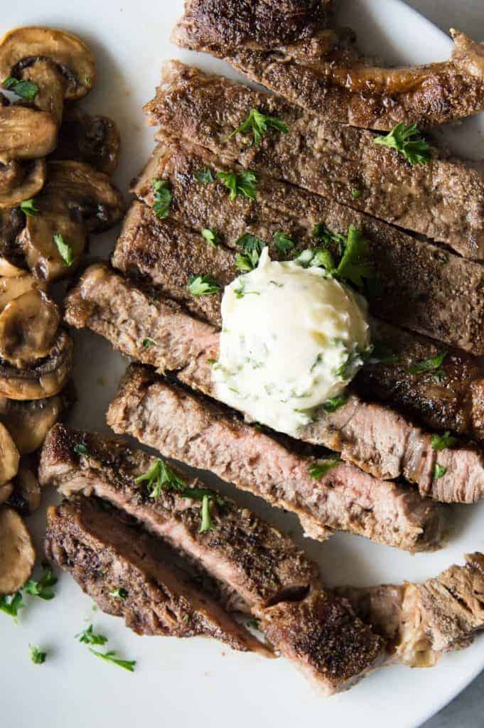 Pan Seared Steak With Garlic Herb Butter House Of Yumm 6917