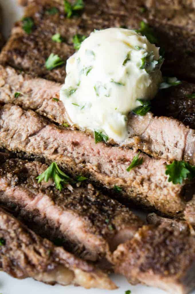 Pan Seared Steak With Garlic Herb Butter House Of Yumm