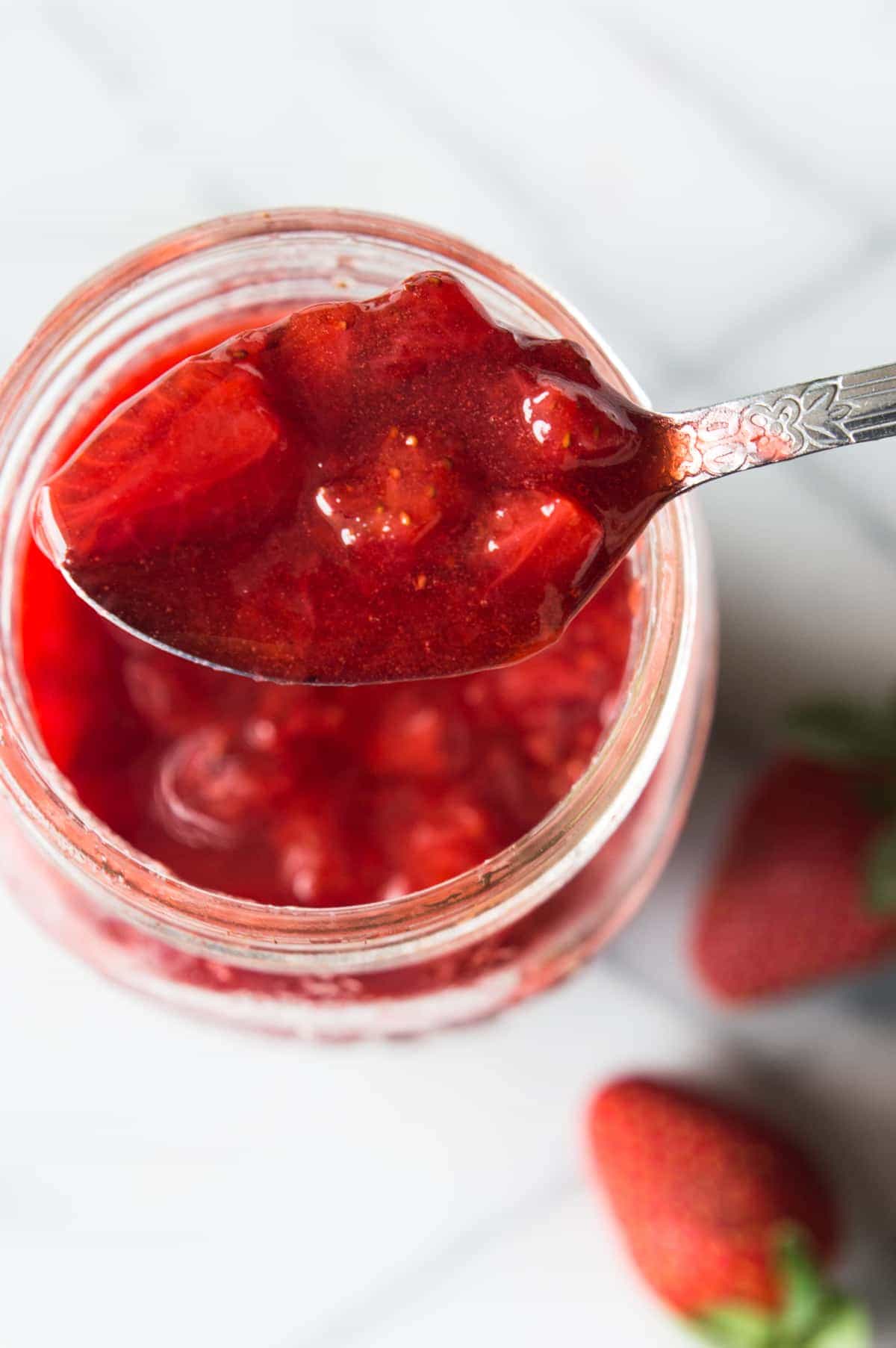 Homemade Strawberry Sauce - House of Yumm