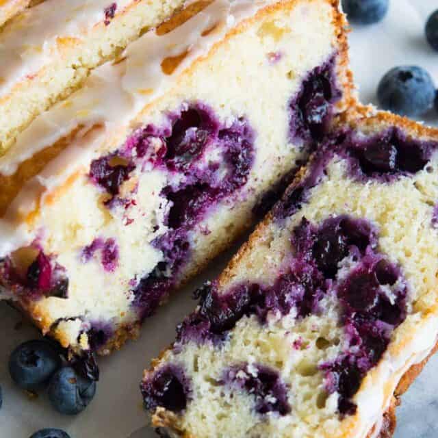 Blueberry Lemon Loaf Cake - House of Yumm