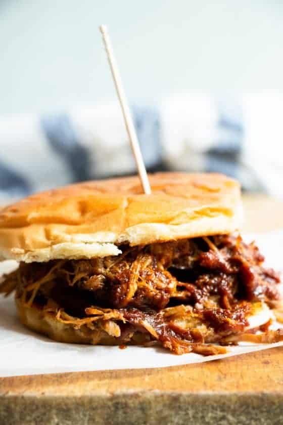 Slow Cooker Pulled Pork {Texas Style} - House of Yumm