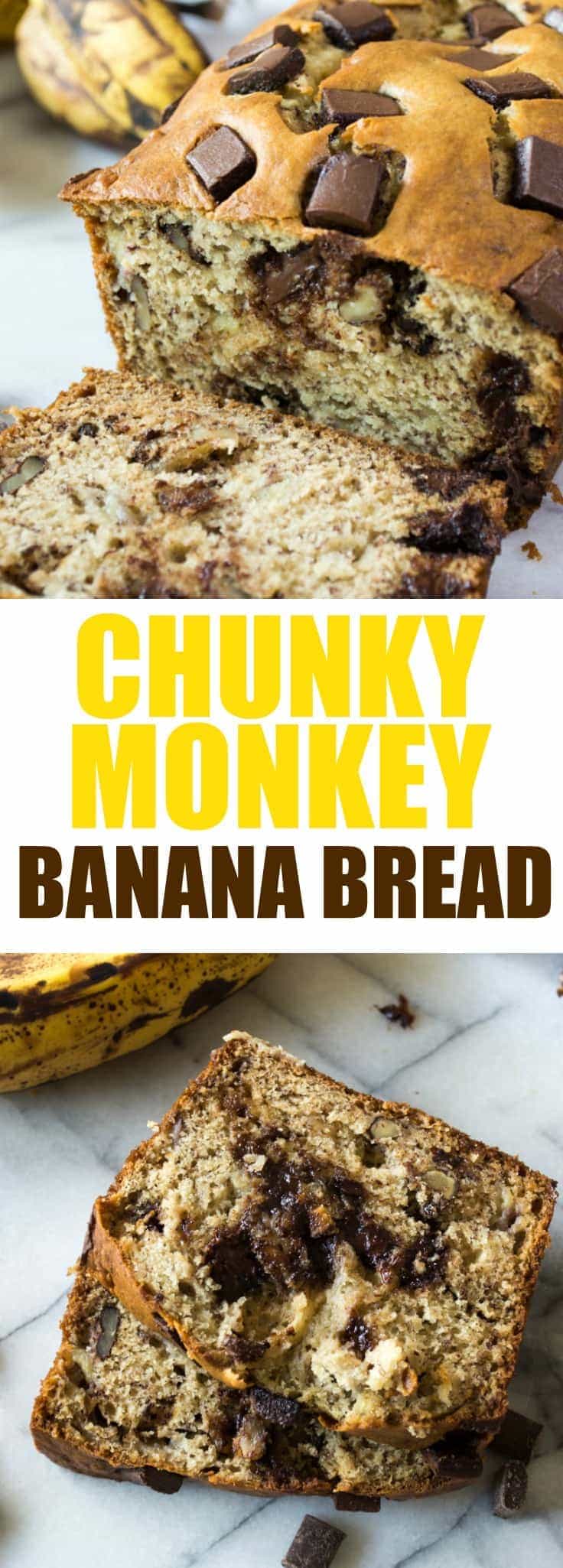 Chunky Monkey Banana Bread (and Recipe Video!) - House of Yumm
