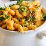 Butternut Squash Mac and Cheese! Creamy, cheesy and loaded up with butternut squash puree. A lighter take on a perfect Fall comfort food.