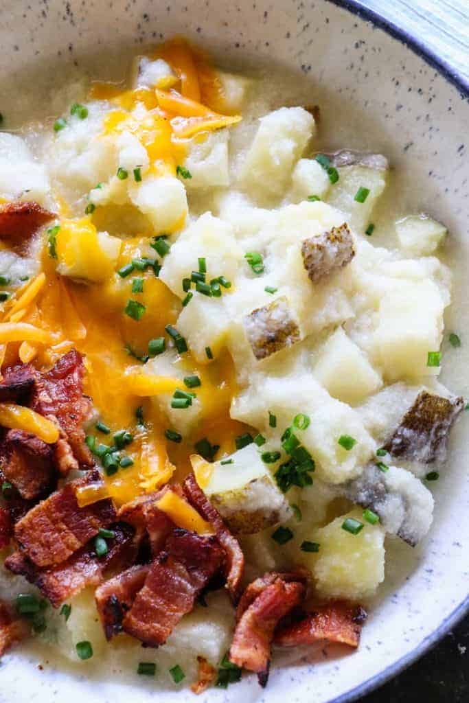 Secretly Healthy Potato Soup - House of Yumm