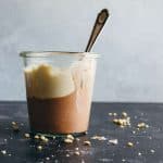 Buckeye Mousse. This light and fluffy dairy free mousse is layered with chocolate and peanut butter flavors!