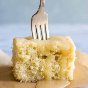 Butter Rum Sheet Cake. This light and fluffy homemade yellow cake has rum baked in and is drenched in a butter rum sauce. Even though this cake is sized down it still has full sized flavor! 