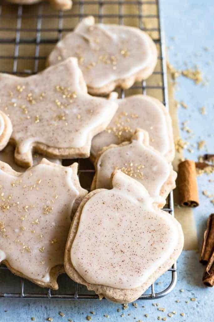 Cinnamon Sugar Cookies. These soft and buttery sugar cookies are loaded up cinnamon and spice plus they're topped with a cinnamon icing for even more flavor! Perfect for Fall and an easy Thanksgiving treat. 