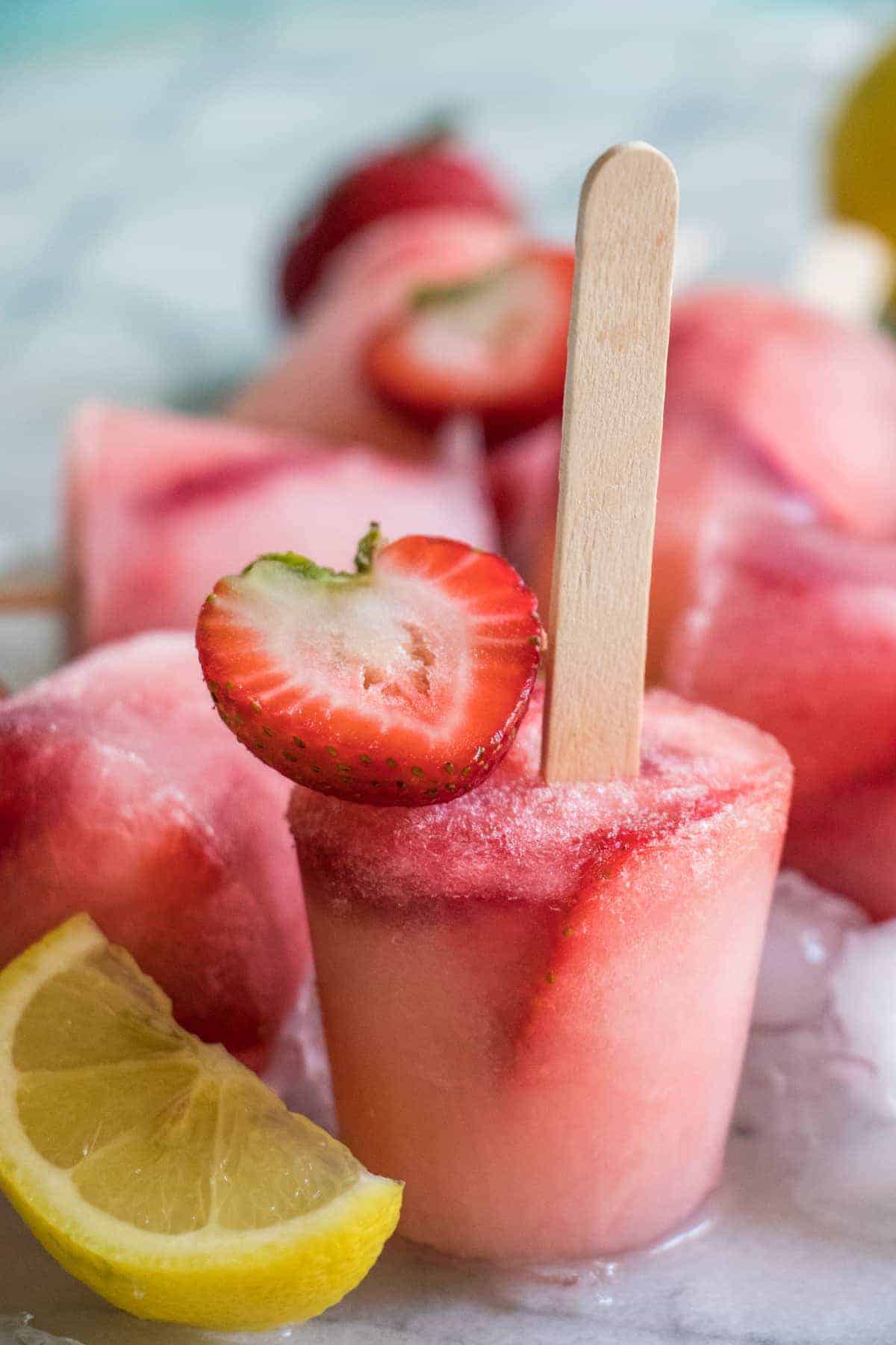 Strawberry Lemonade Popsicles House Of Yumm Strawberry Lemonade Popsicles House Of Yumm