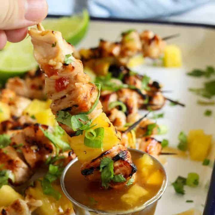 Sweet Chili Grilled Chicken and Pineapple Skewers House of Yumm