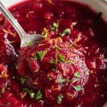 Sweet and tart homemade cranberry sauce made with orange juice and apple cider!